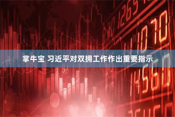 掌牛宝 习近平对双拥工作作出重要指示